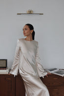 Сукня Reveal silk молочна