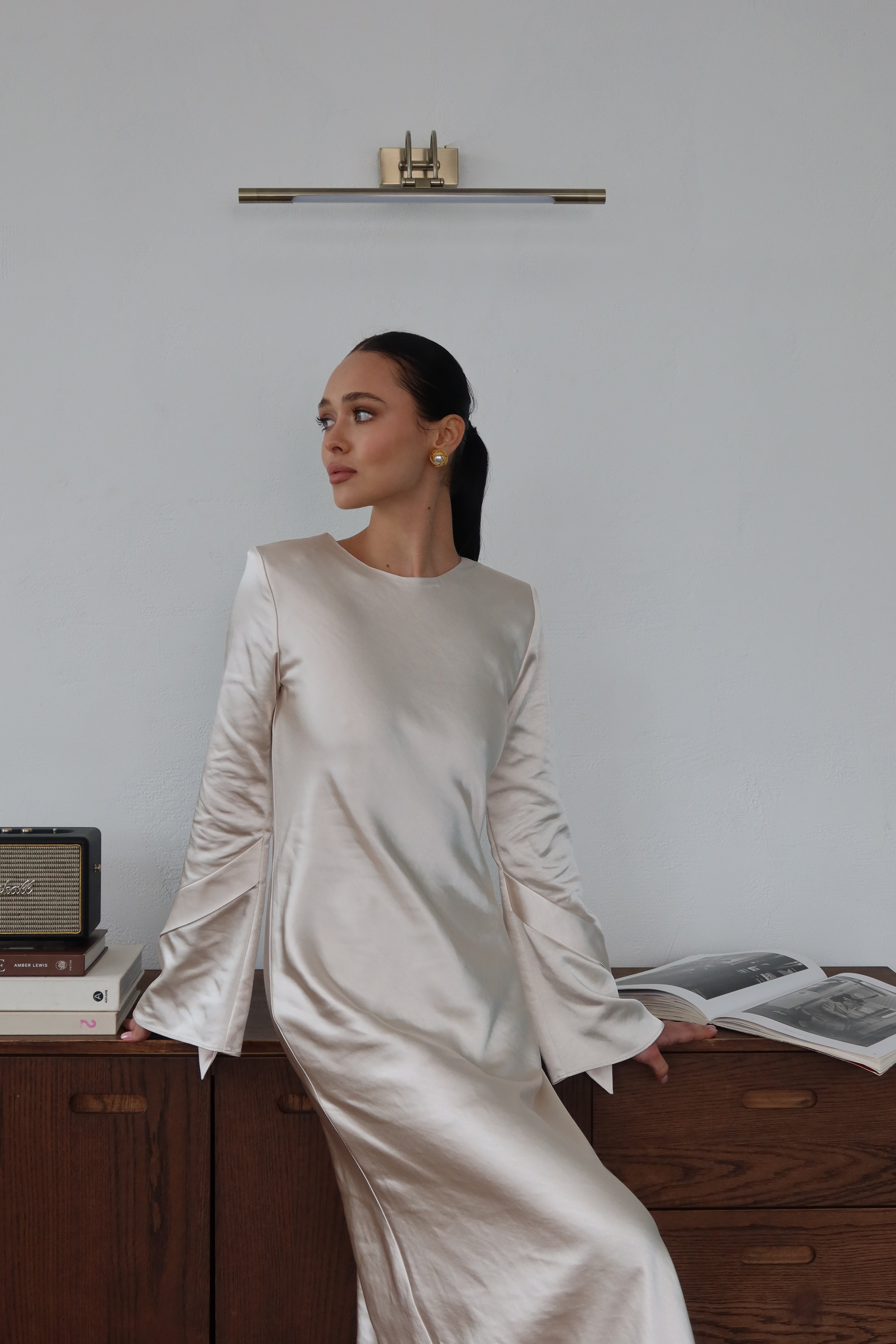 Сукня Reveal silk молочна