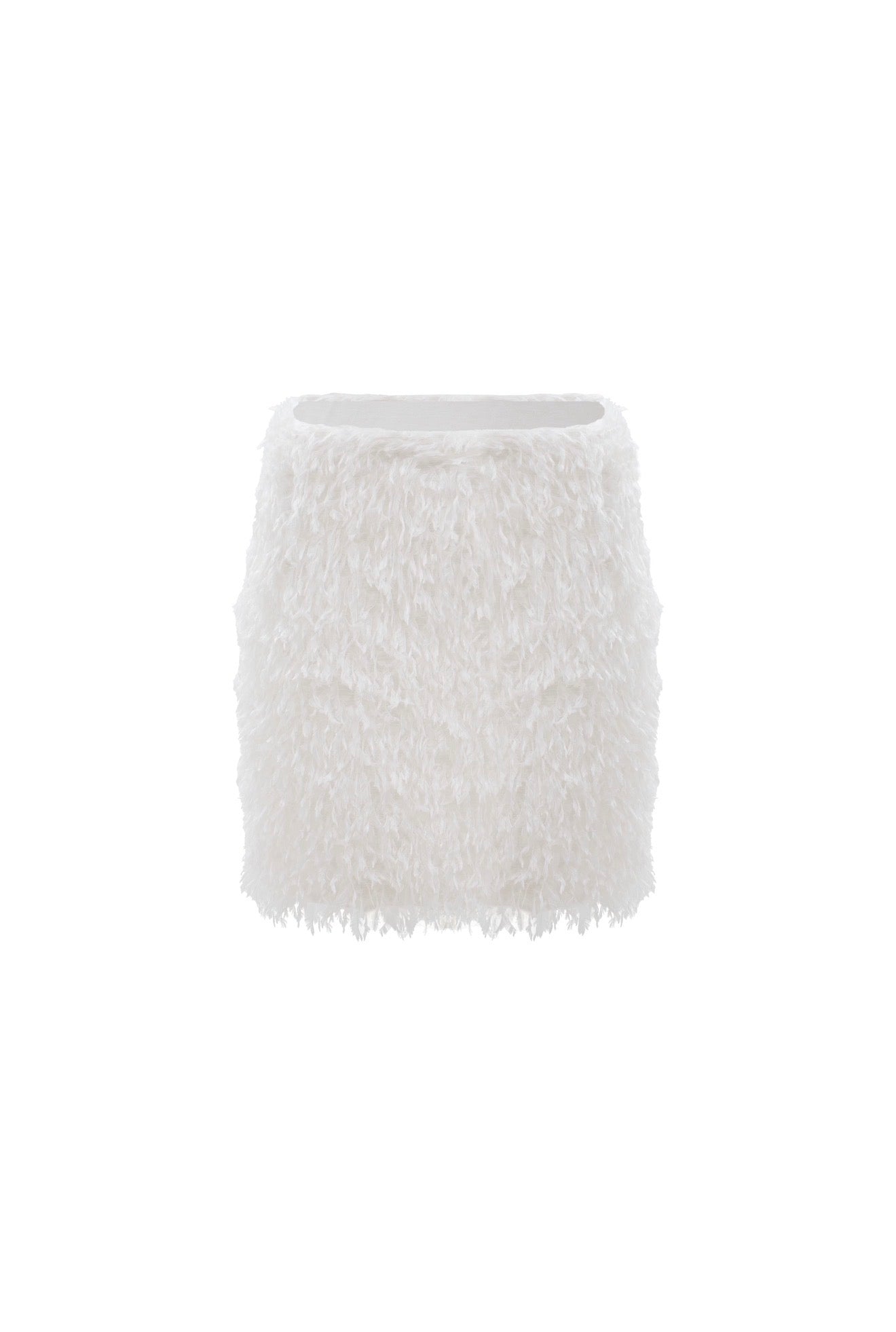 Спідниця FAUX FUR молочна