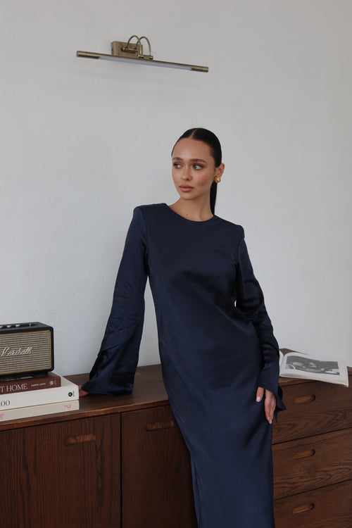 Сукня Reveal silk синя