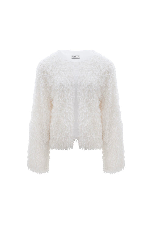 Жакет FAUX FUR молочний