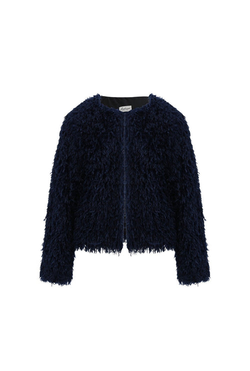 Жакет FAUX FUR синій