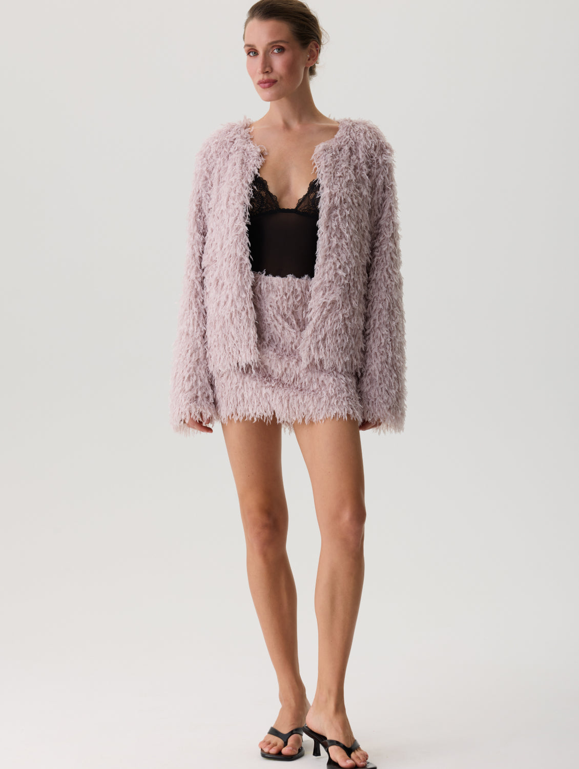 Жакет FAUX FUR рожевий