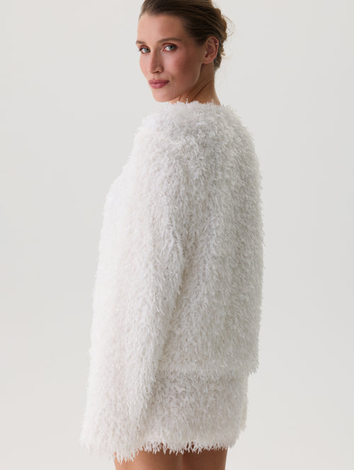 Жакет FAUX FUR молочний