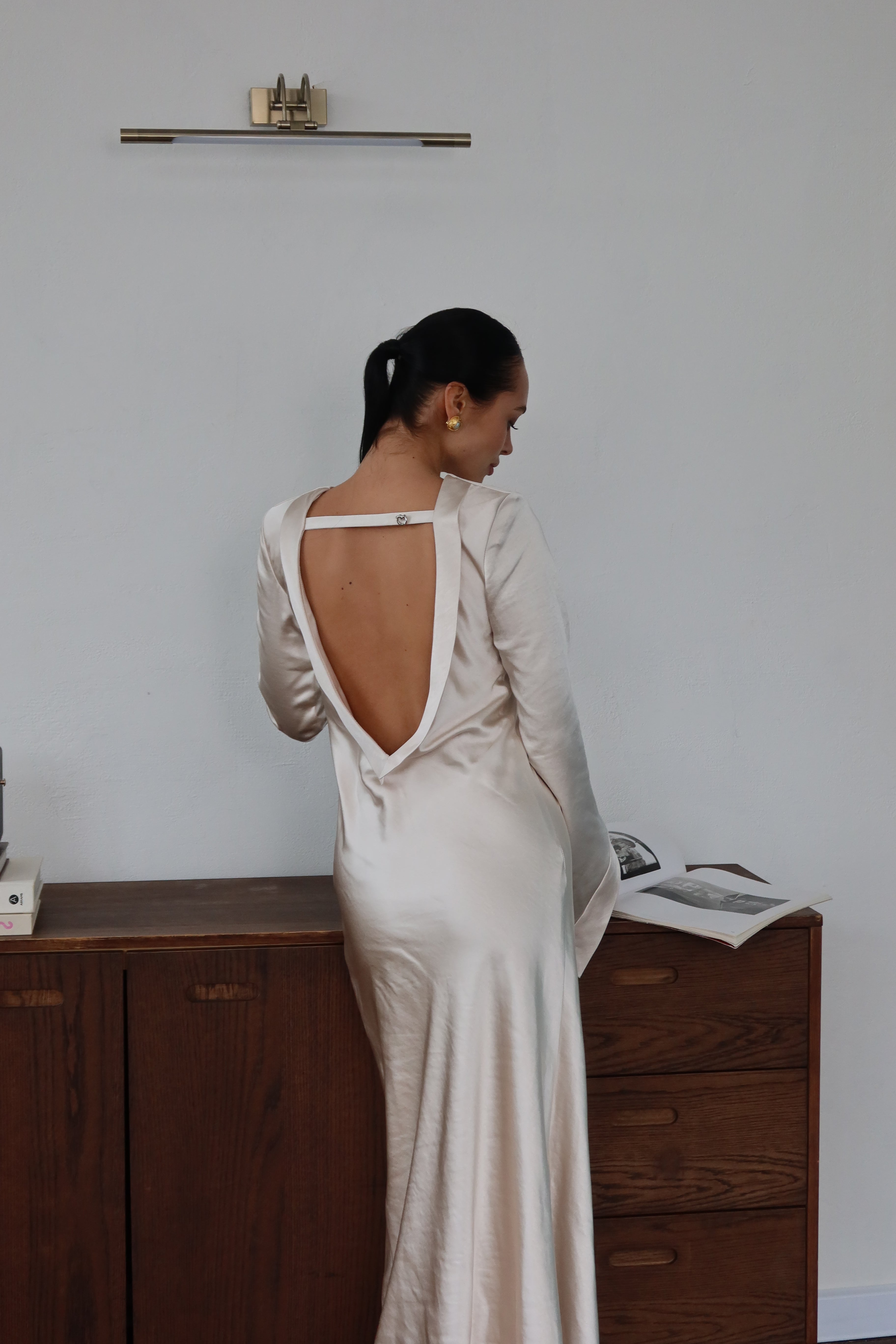 Сукня Reveal silk молочна