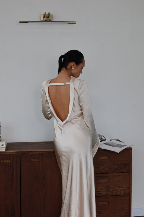 Сукня Reveal silk молочна