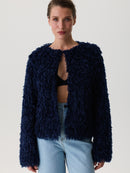 Жакет FAUX FUR синій