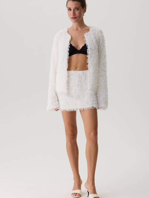 Жакет FAUX FUR молочний