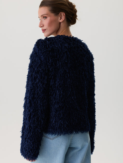 Жакет FAUX FUR синій