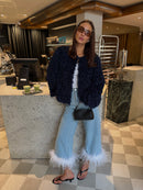 Жакет FAUX FUR синій
