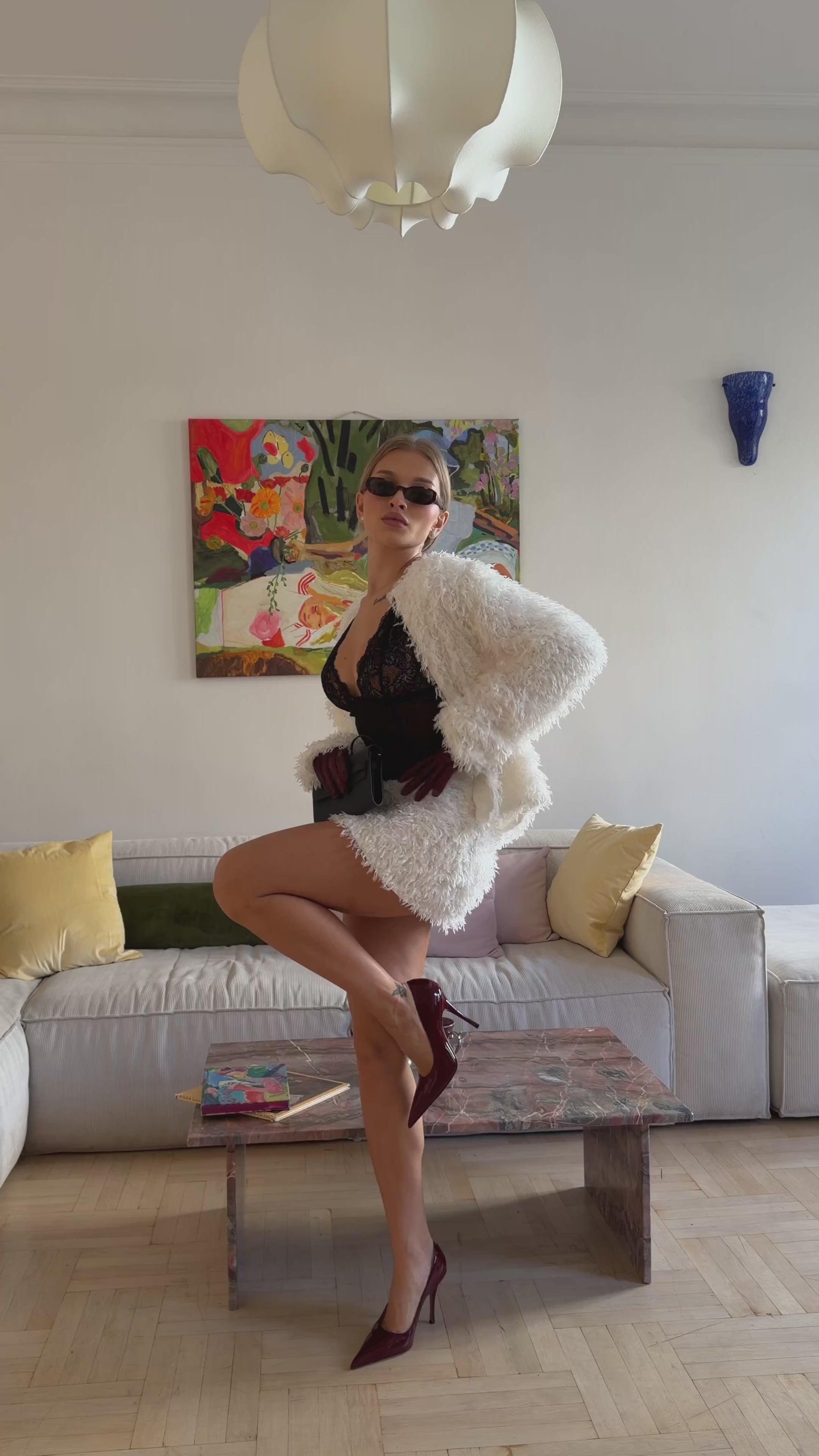 Жакет FAUX FUR молочний